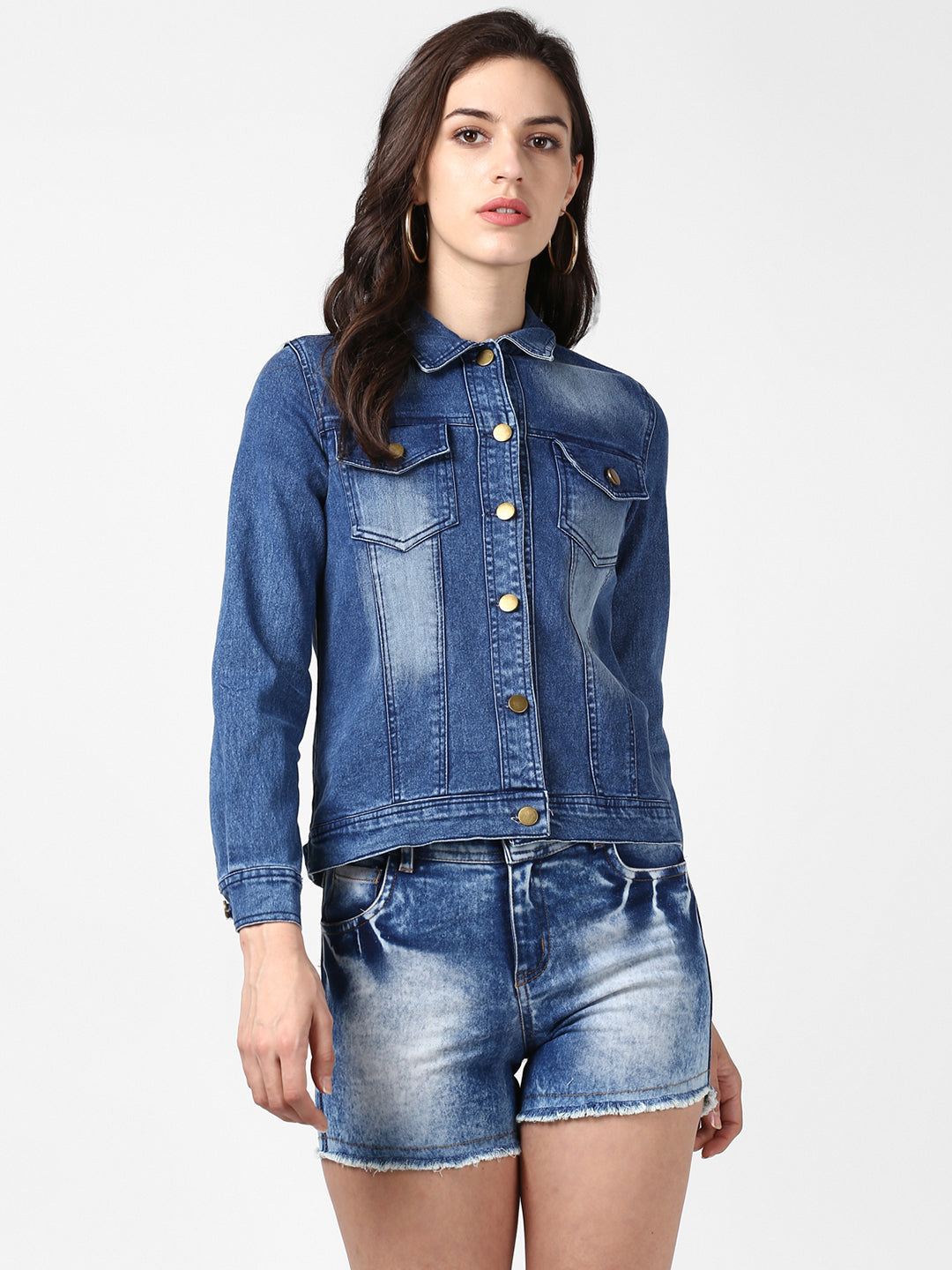 Women's Hand Painted Denim Jacket-Zap