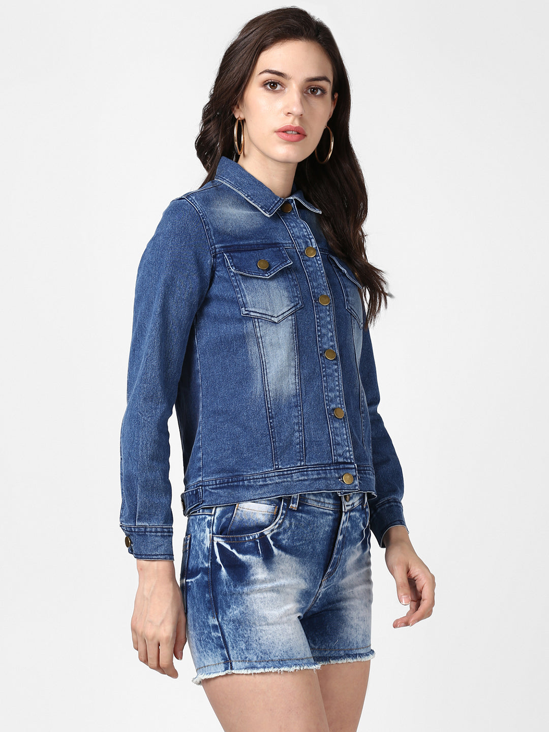 Women's Hand Painted Denim Jacket-Zap