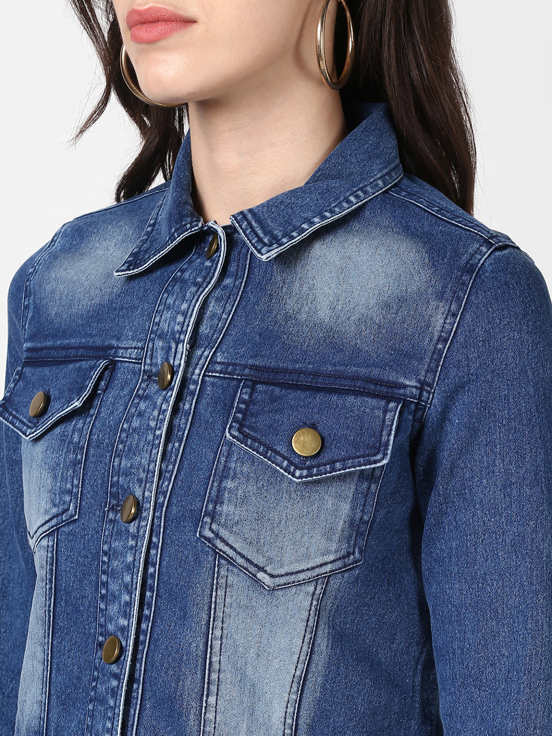 Women's Hand Painted Denim Jacket-Zap