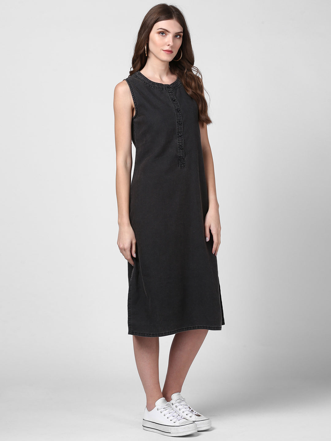 Women's Black Denim Dress – Stylestone