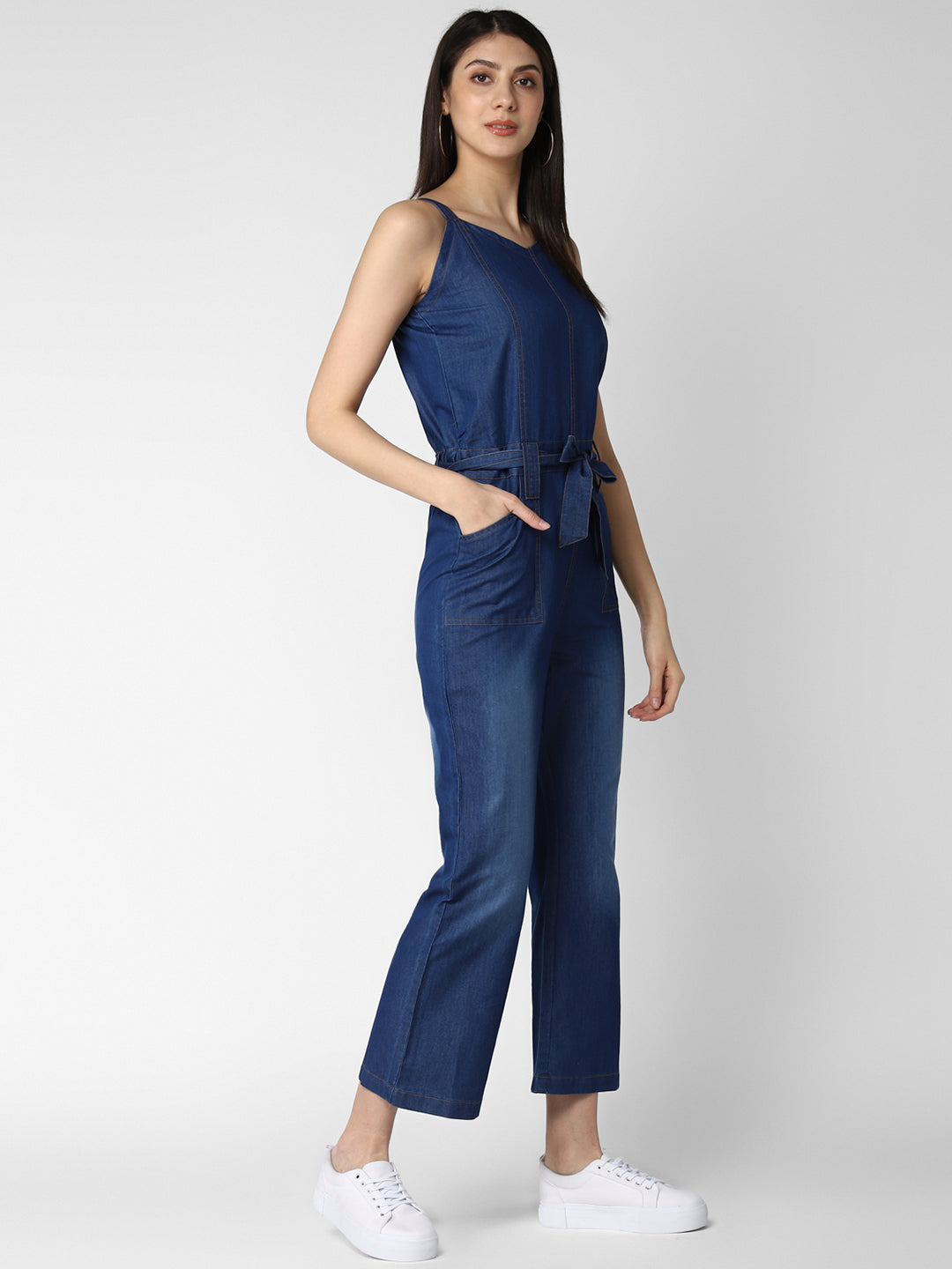 Women's Denim Strap Style Jumpsuit