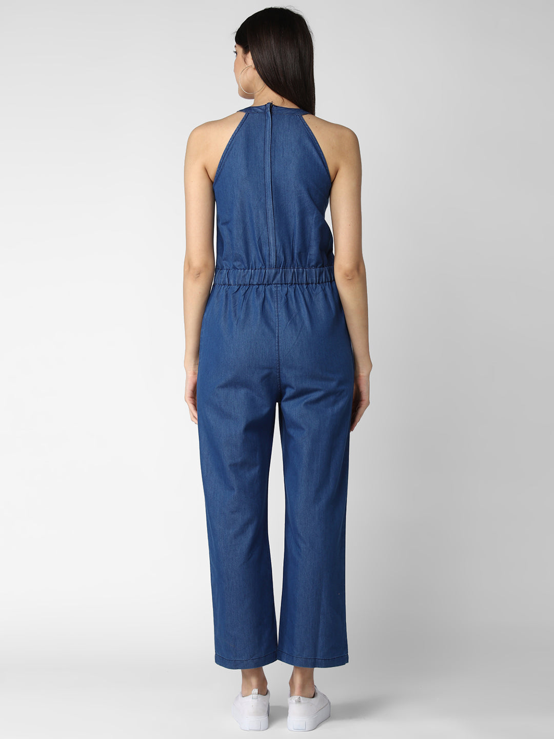 Women's Denim Sleeveless Jumpsuit