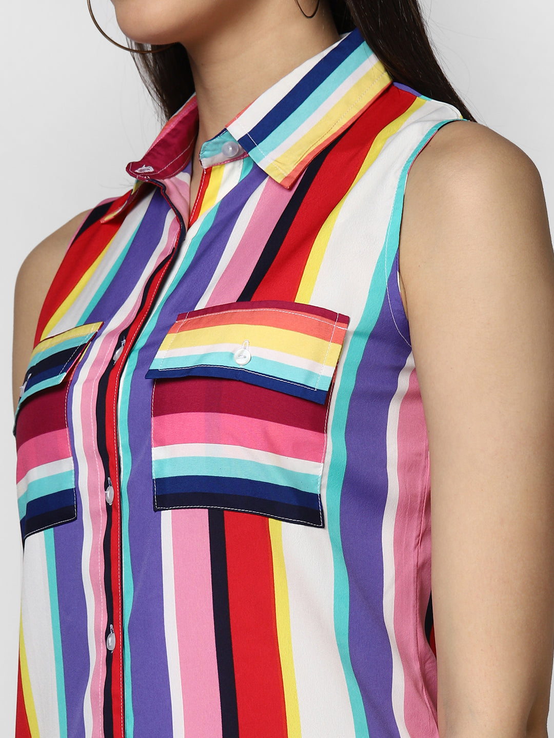 Women's Crepe Multi Stripe dress