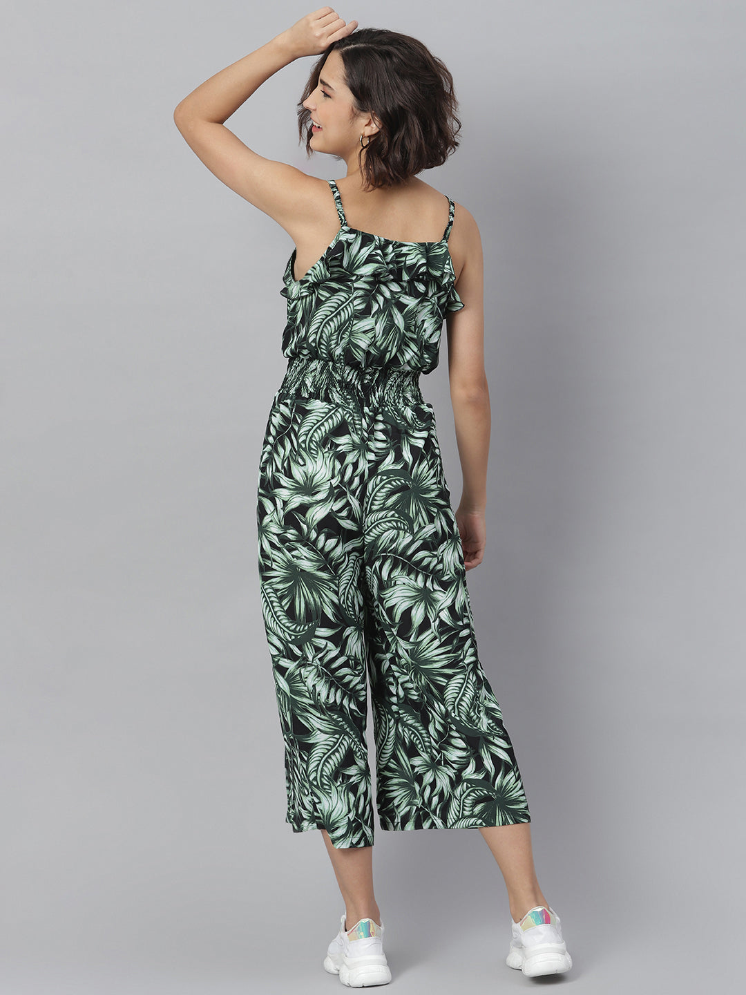 Women's printed Jumpsuit with slit Pants