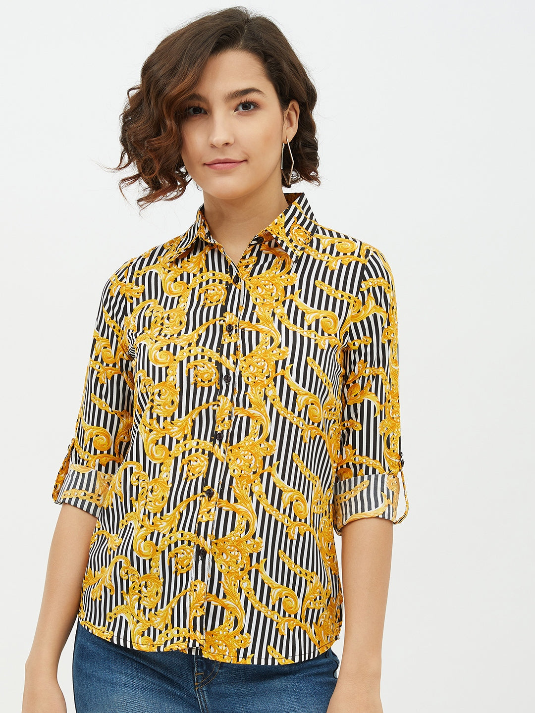 Women's Stripe Printed Shirt