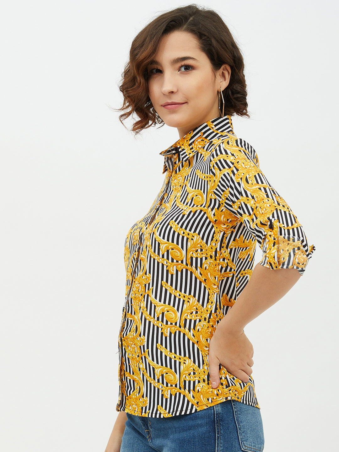 Women's Stripe Printed Shirt