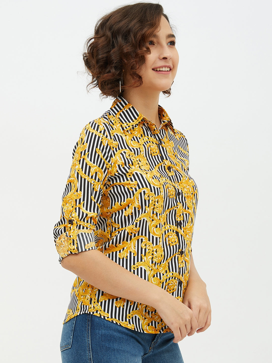 Women's Stripe Printed Shirt