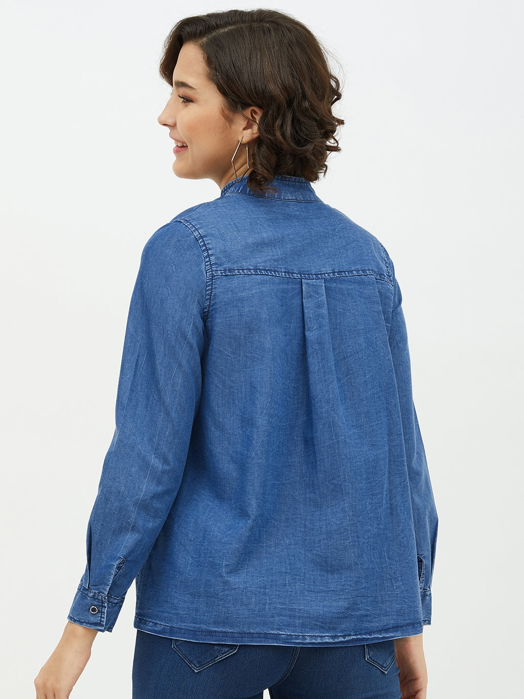 Women's Denim Shirt with Pocket detail