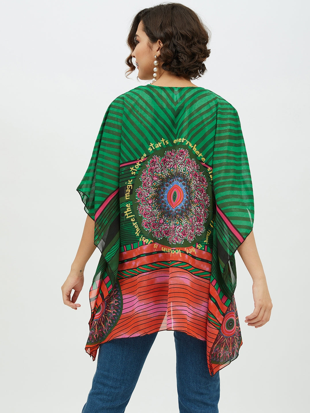 Women's Polyester Georgette Printed Shrug