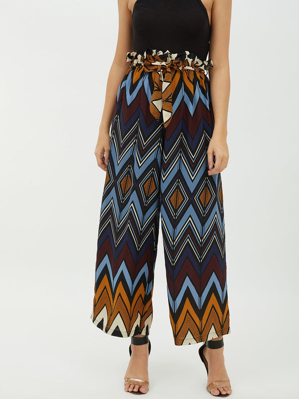 Women's Polyester Crepe Palazzo Pants with elasticated waistband