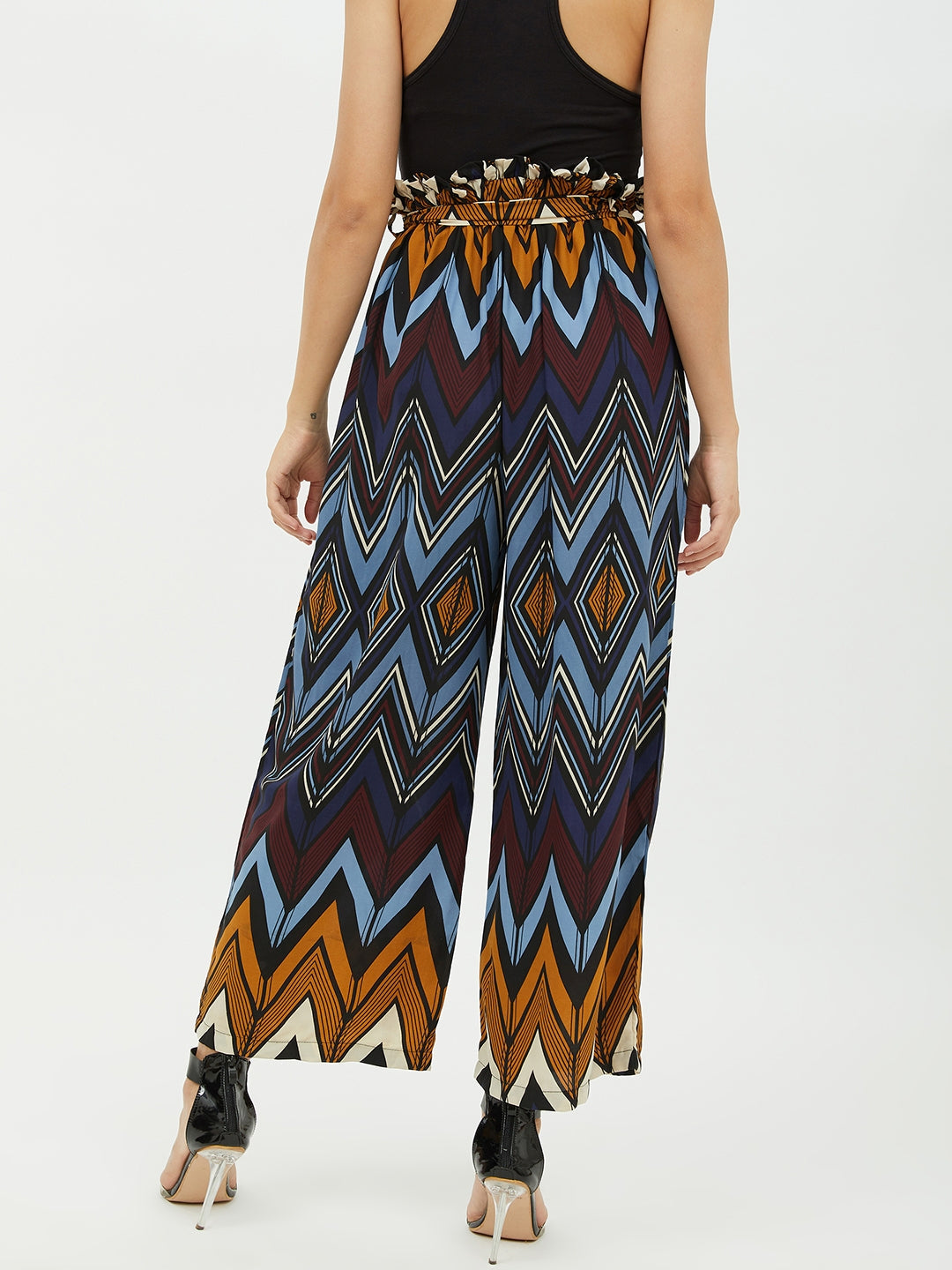 Women's Polyester Crepe Palazzo Pants with elasticated waistband