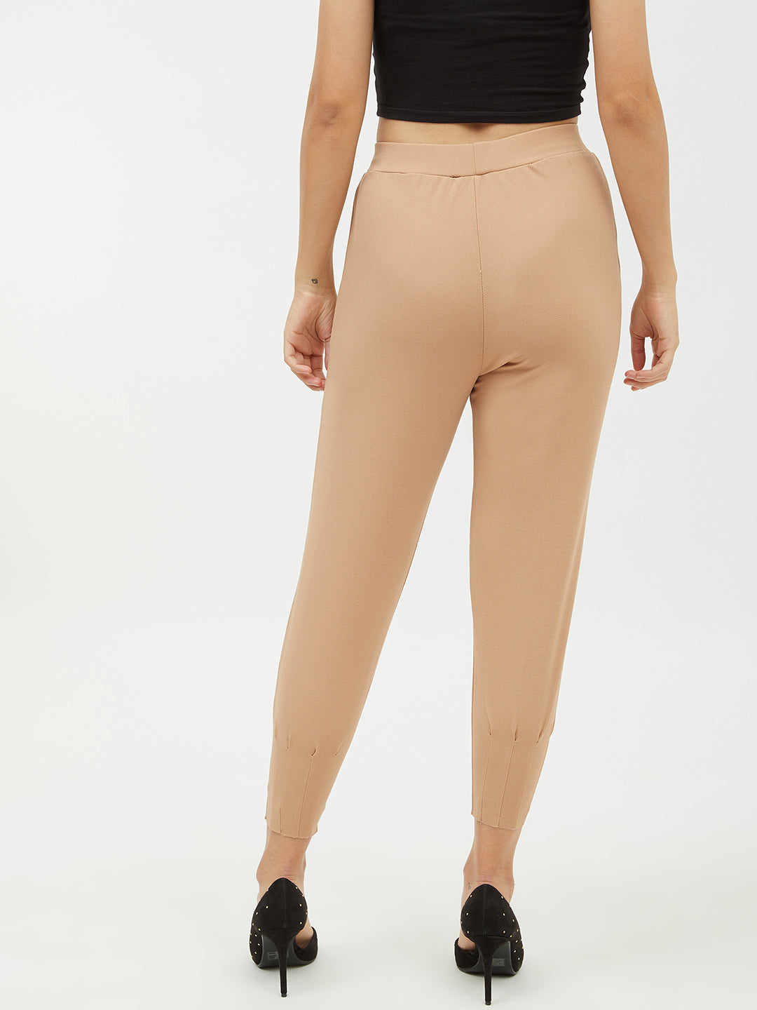 Women's Beige Jogger Style Trousers