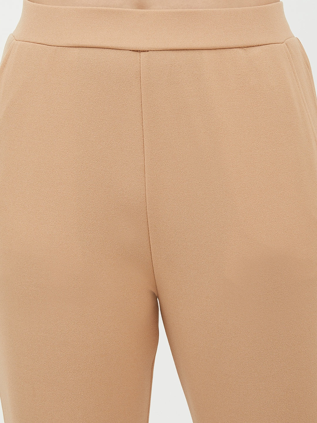 Women's Beige Jogger Style Trousers