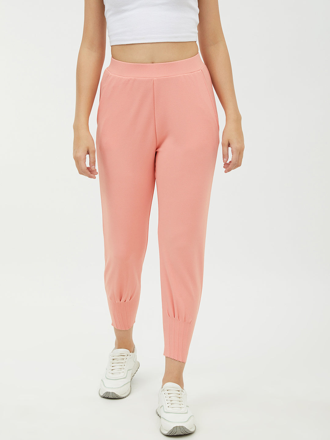 Women's Pink Jogger Style Trousers