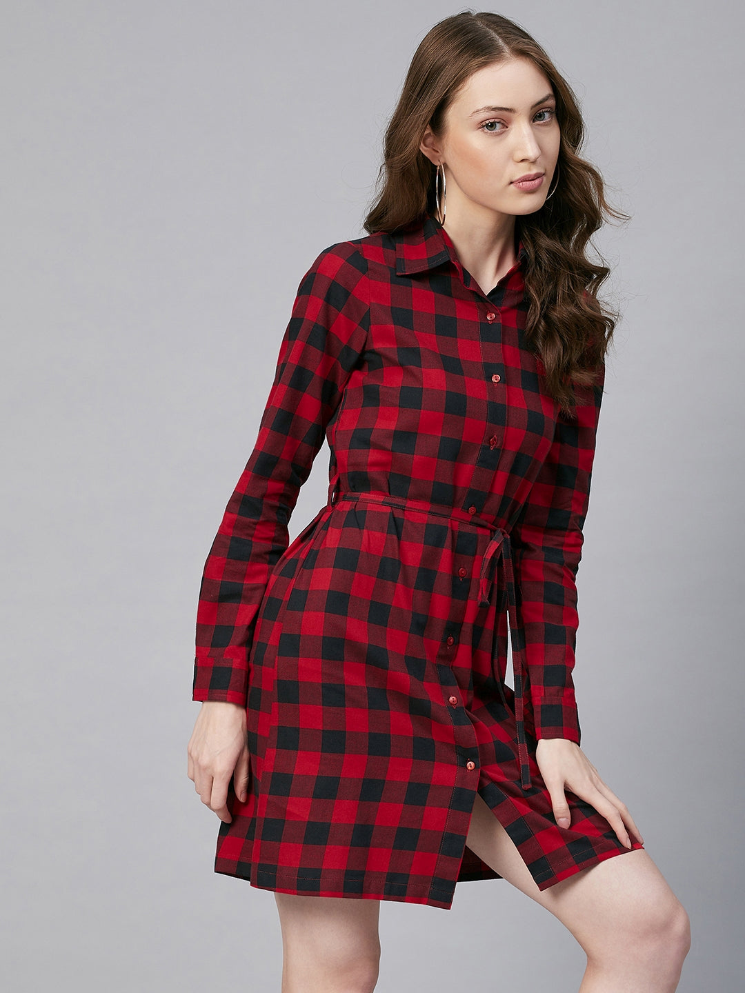 Plaid With Underneath Red And Red Checked Shirt Dress Womens Women's Cotton Red Check Shirt Dress Plaid With Underneath Red And Red Checked Shirt Dress Womens Women's Cotton Red Check Shirt Dress