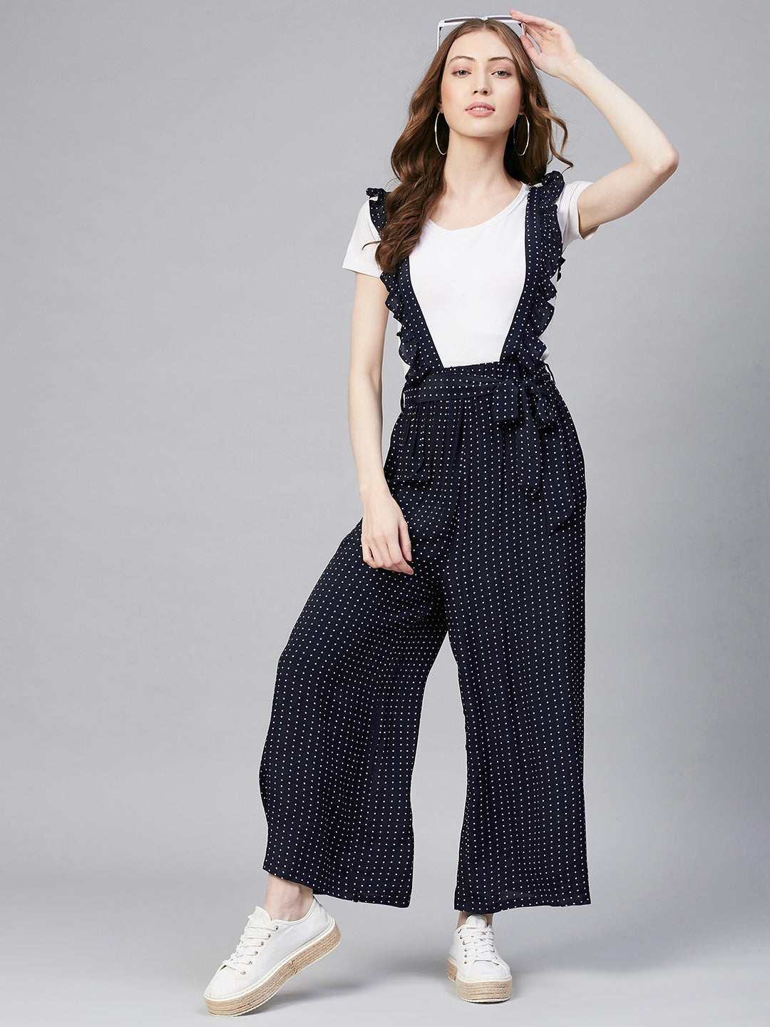 Women's Blue Pinafore Trousers (T-shirt not included)