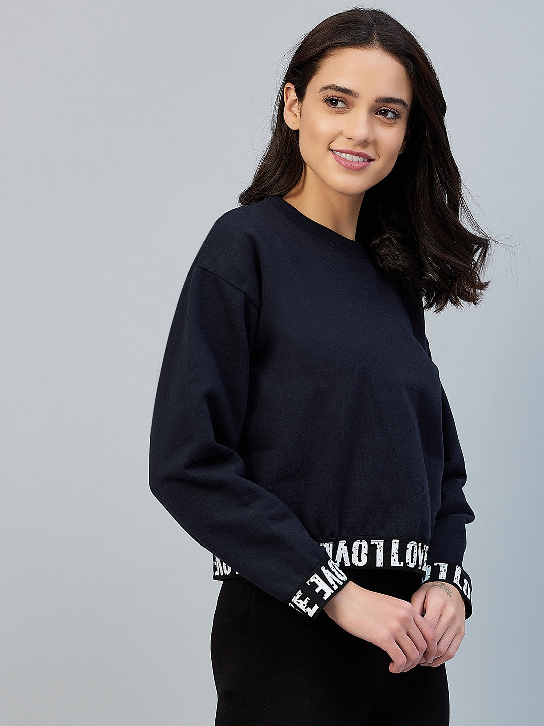 Women's Navy Love Taped Sweatshirt