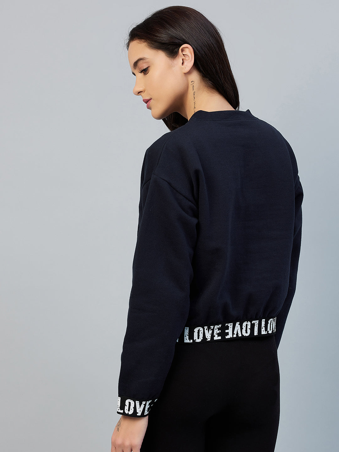 Women's Navy Love Taped Sweatshirt