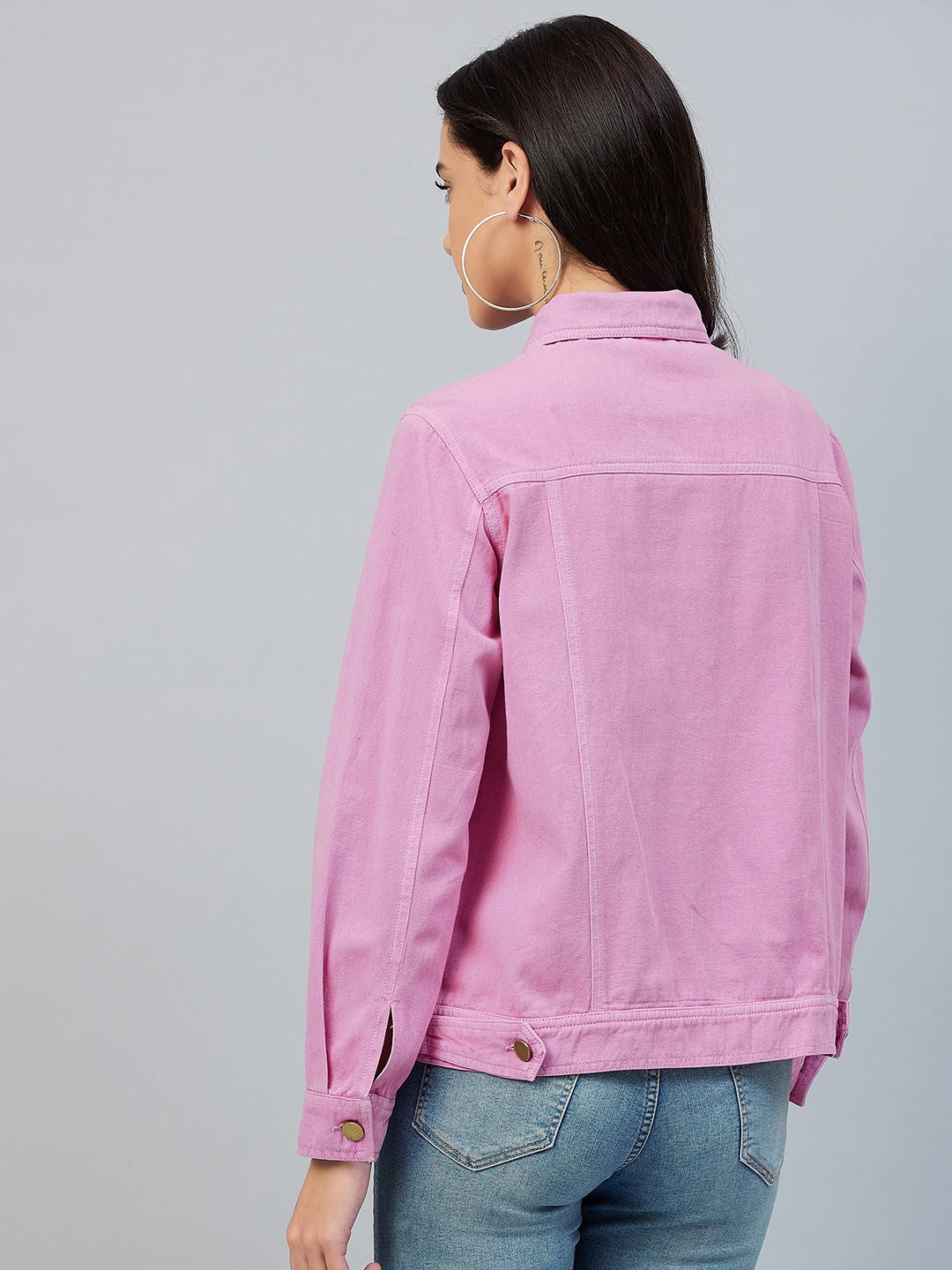 Women's Pink Cotton Twill Jacket
