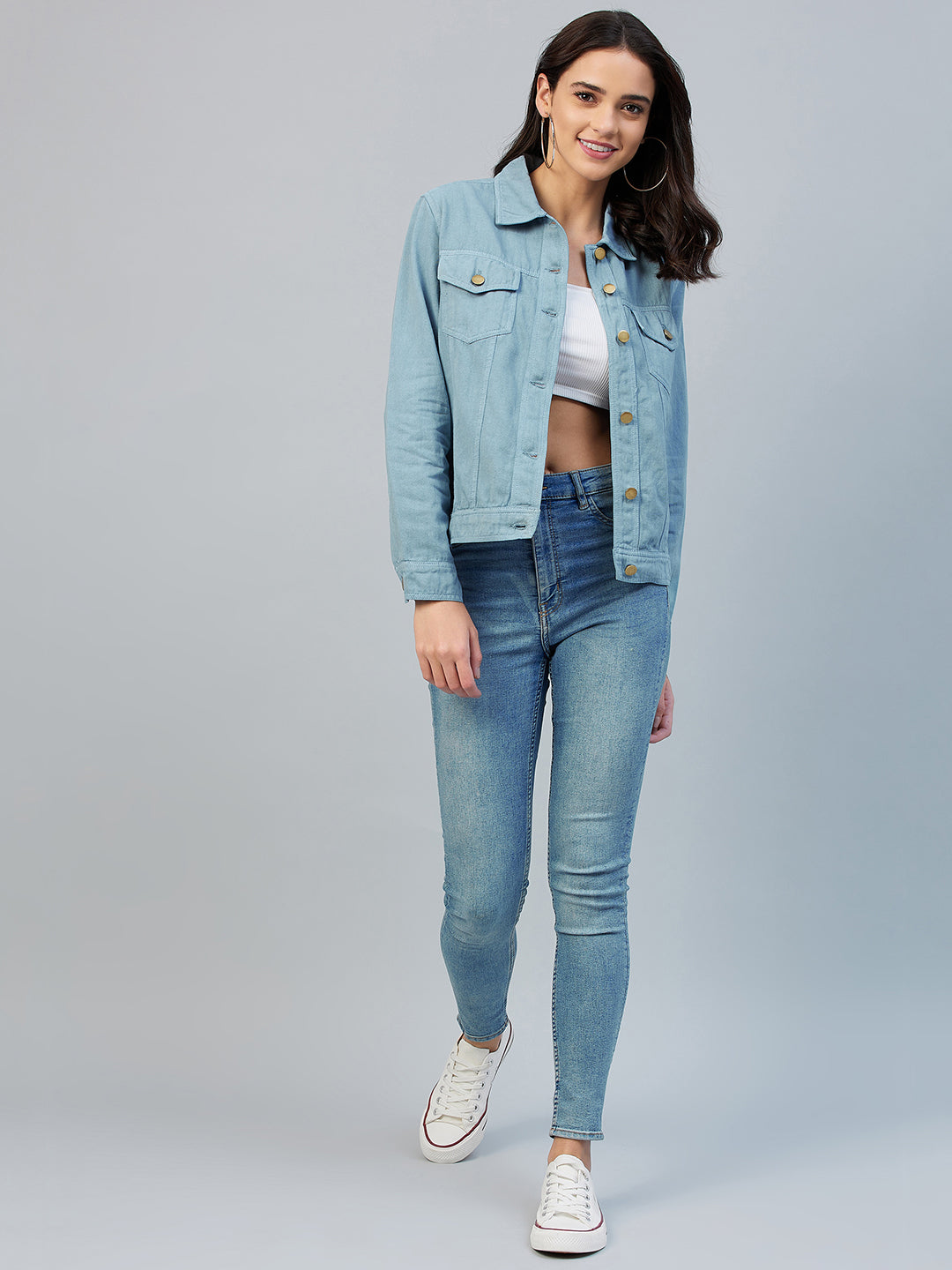 Women's Green Cotton Twill Jacket
