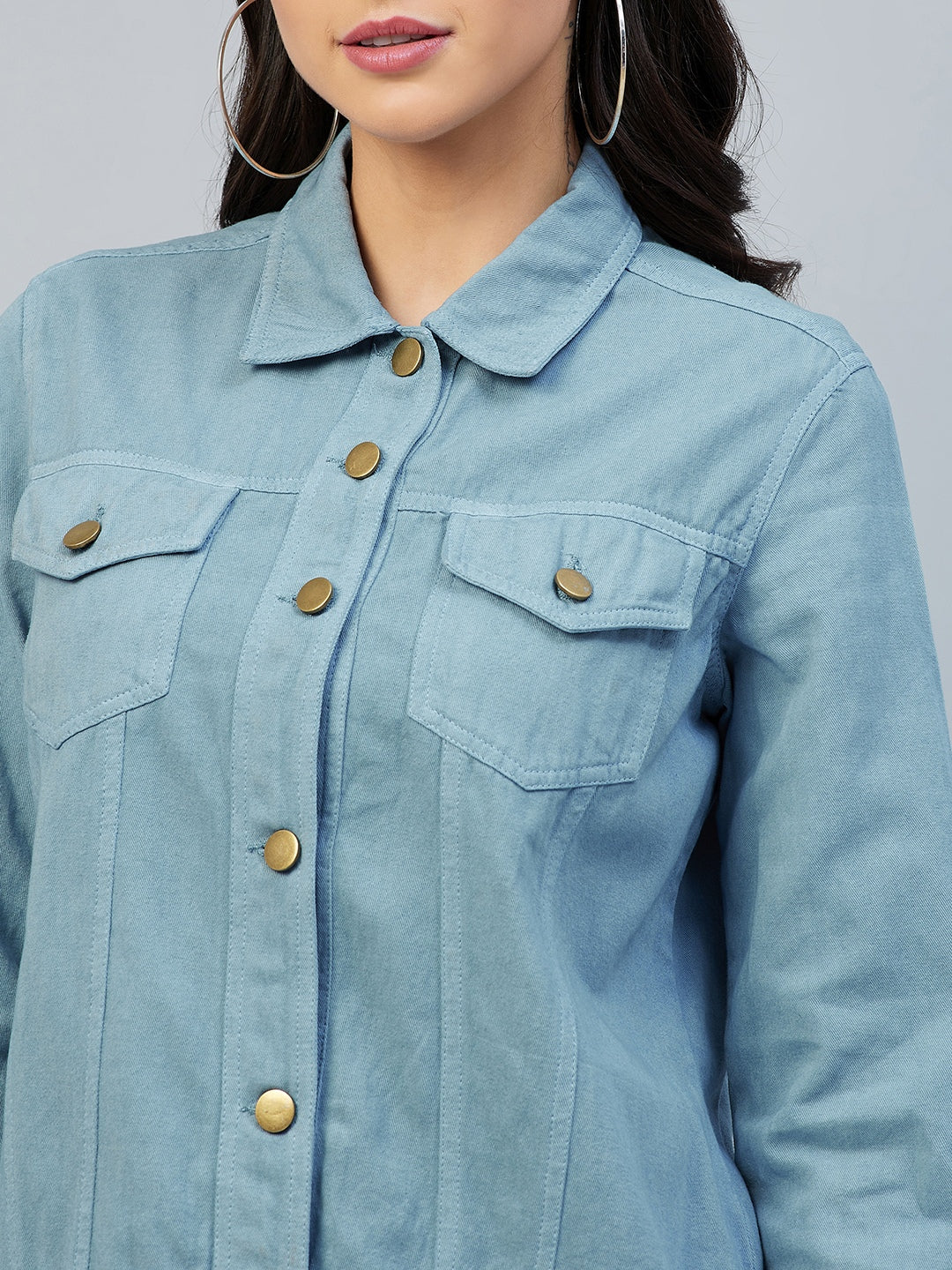 Women's Green Cotton Twill Jacket