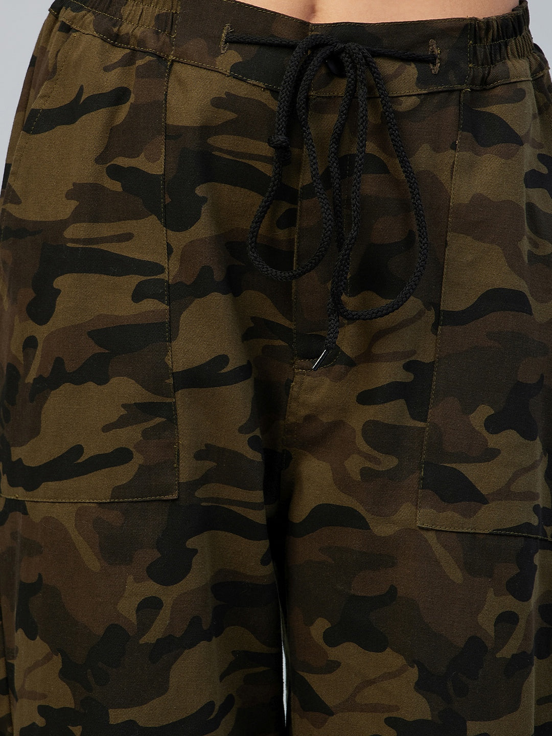 Women's Army Print Cotton Twill Jacket and Jogger Set