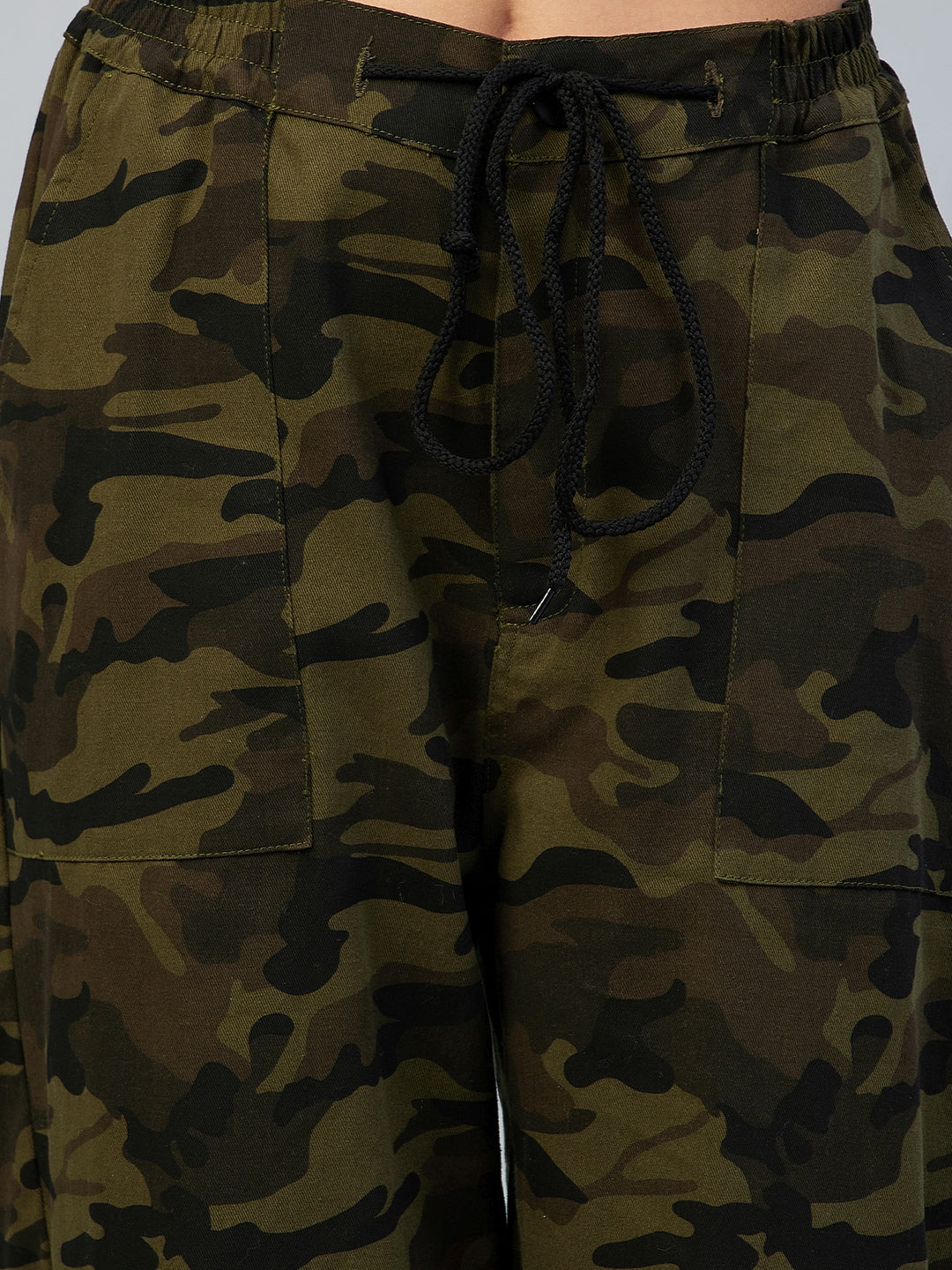 Women's Army Print Cotton Twill Jogger