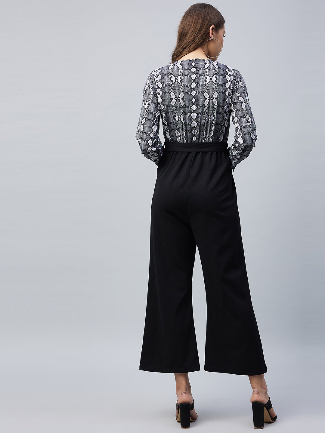 Women's Polyester Black Jumpsuit