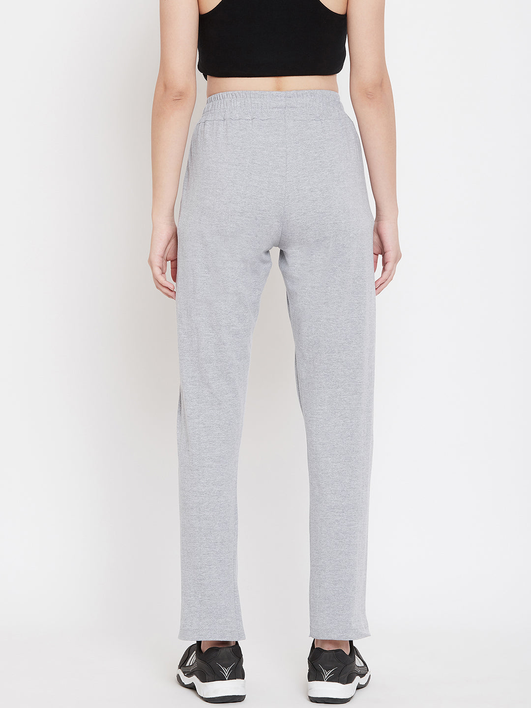 Women's Pack of 2 Track Pants-Black and Light Grey