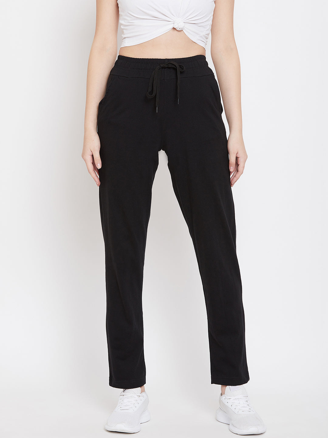Women's Pack of 2 Track Pants-Black and Maroon