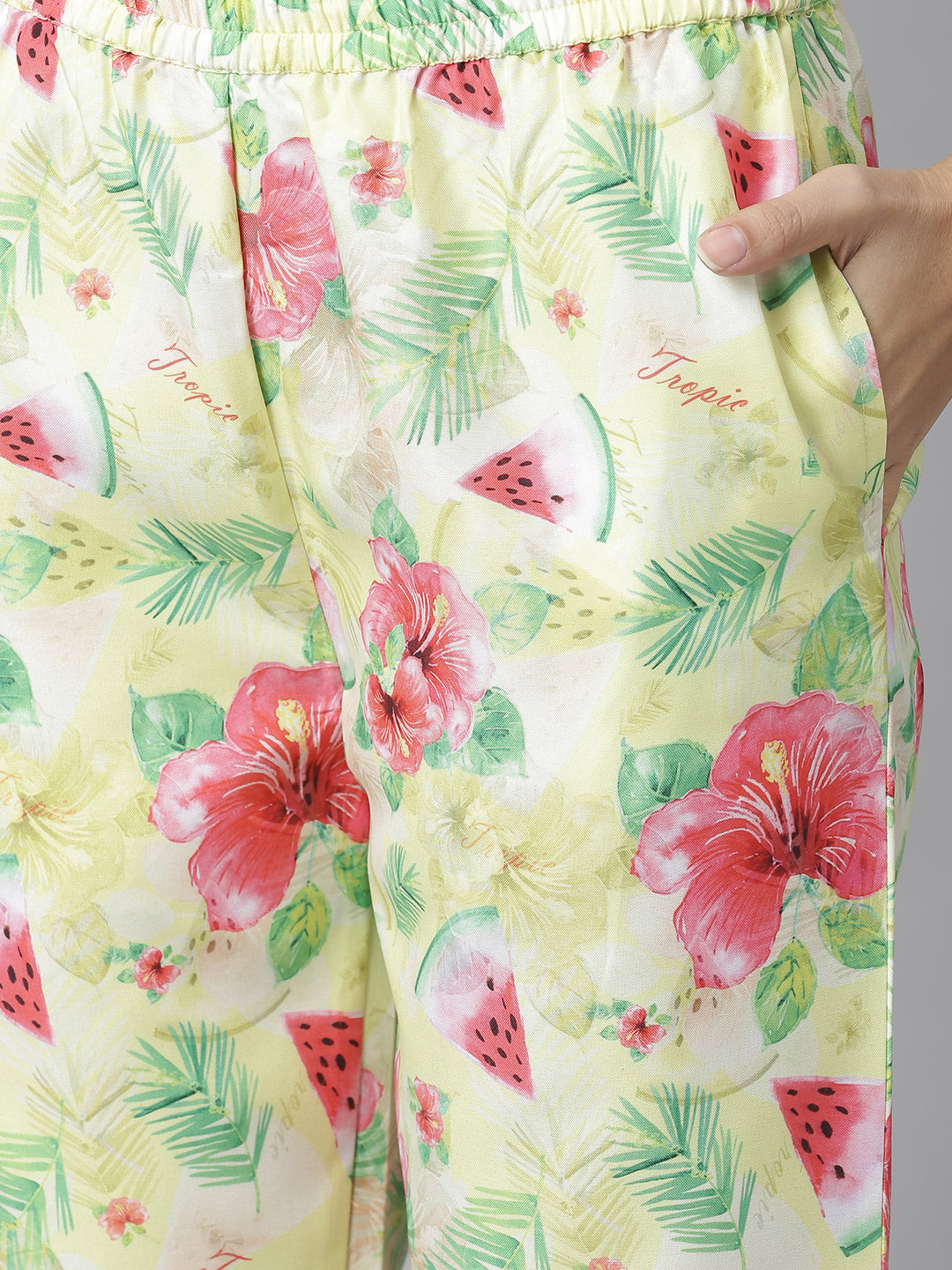 Women's Summer Water melon Digital Printed Night Suit Set