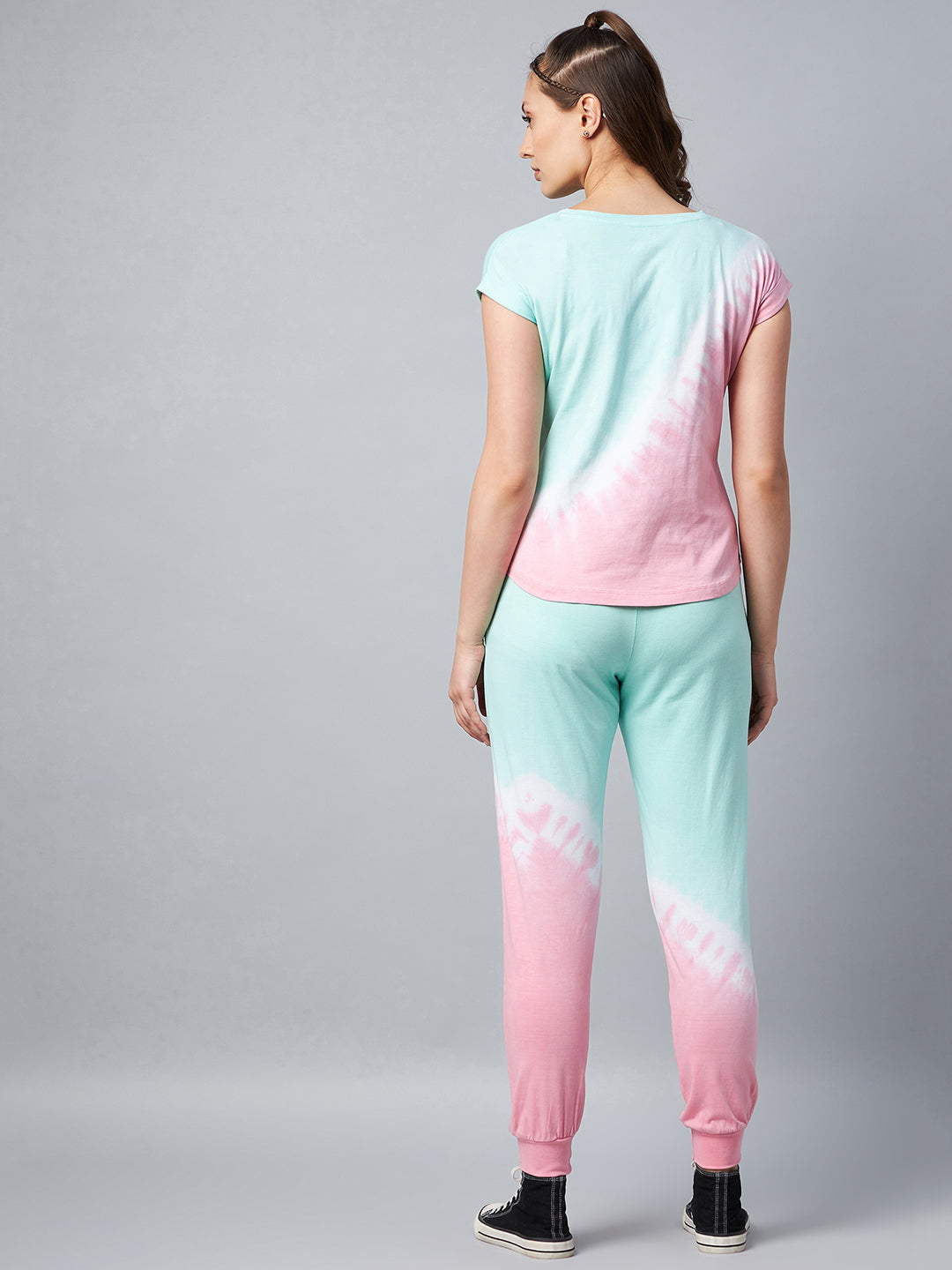 Women's Multicolored Tie & Dye Tracksuit Set