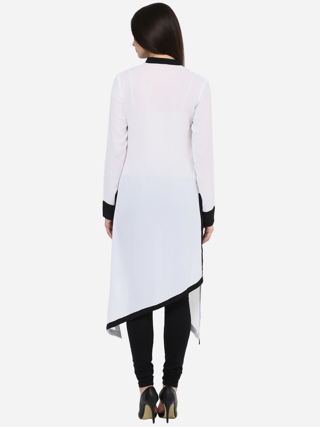 Black & White Asymmetrical Kurti