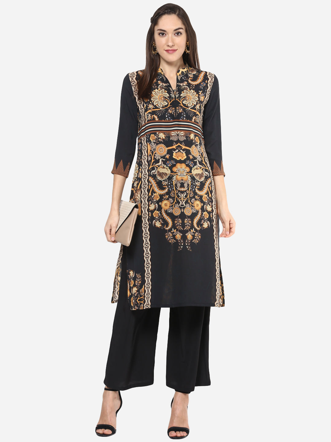 Women's Digital Printed Georgette Kurti