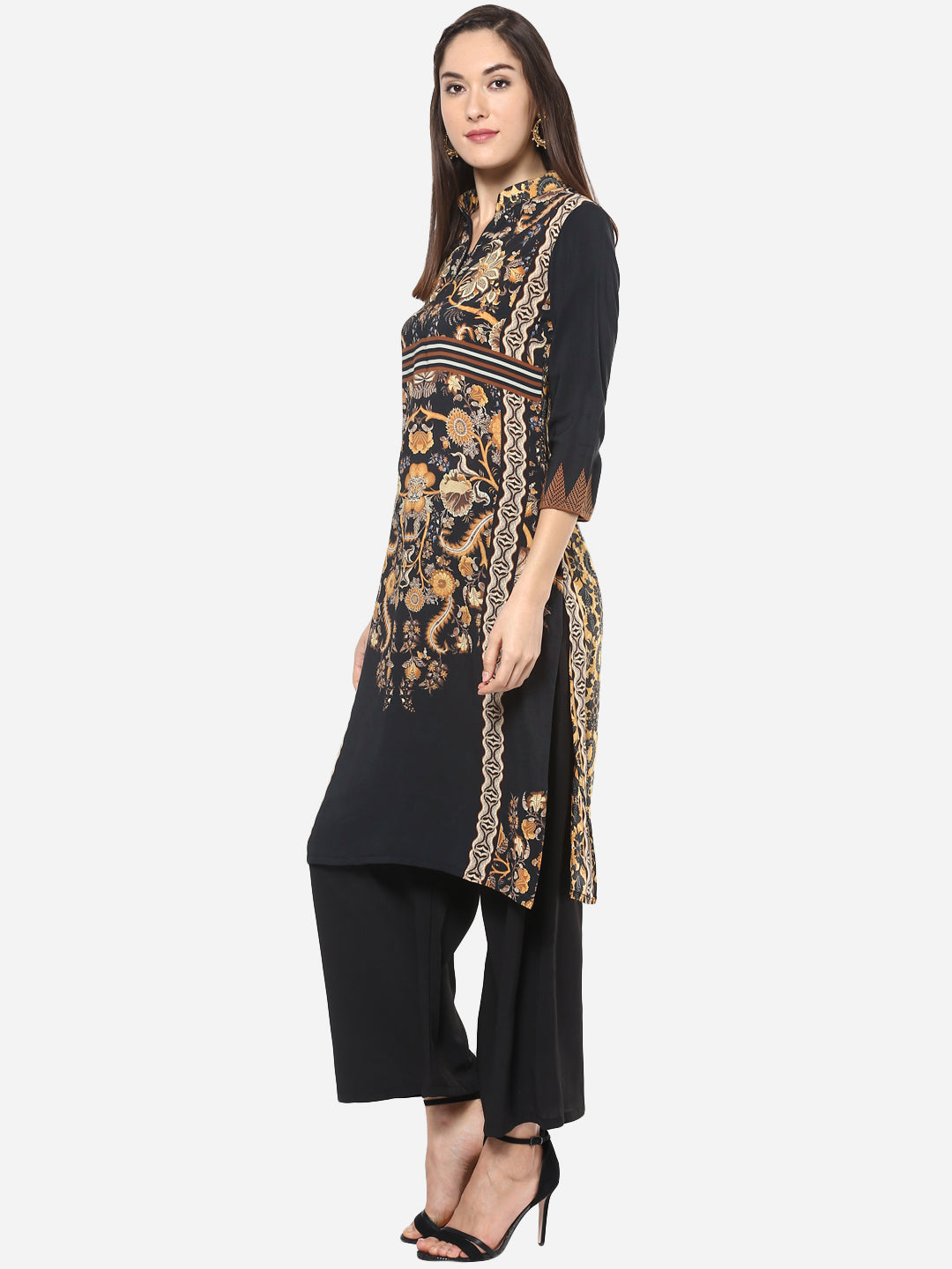 Women's Digital Printed Georgette Kurti
