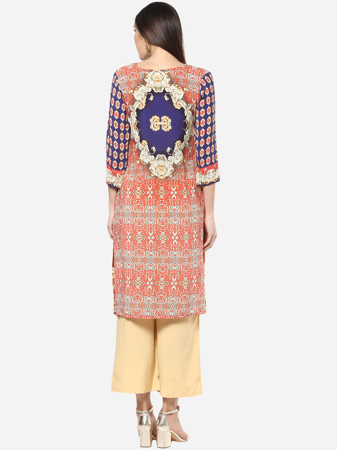 Women's Digital Printed Georgette Kurti