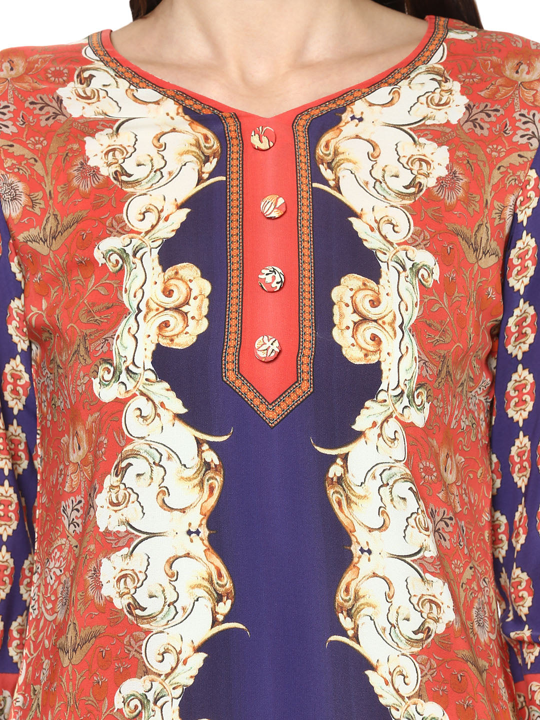 Women's Digital Printed Georgette Kurti