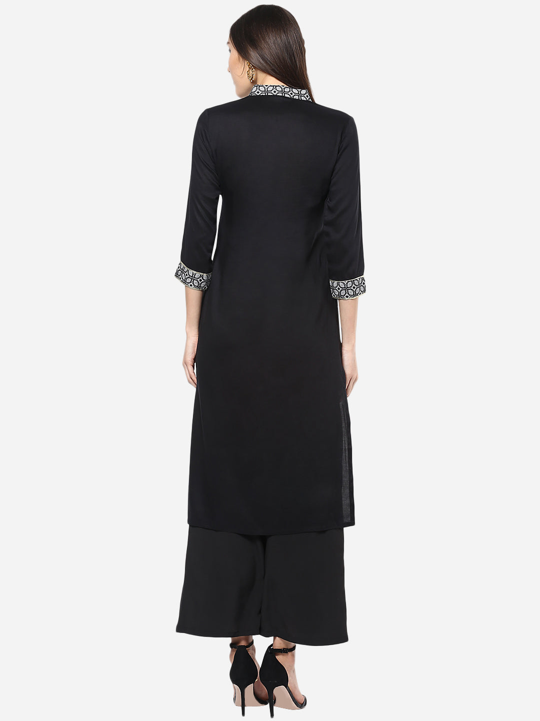 Women's Black and White Kurti