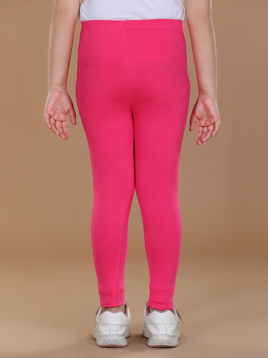 Girls Pink Solid Legging