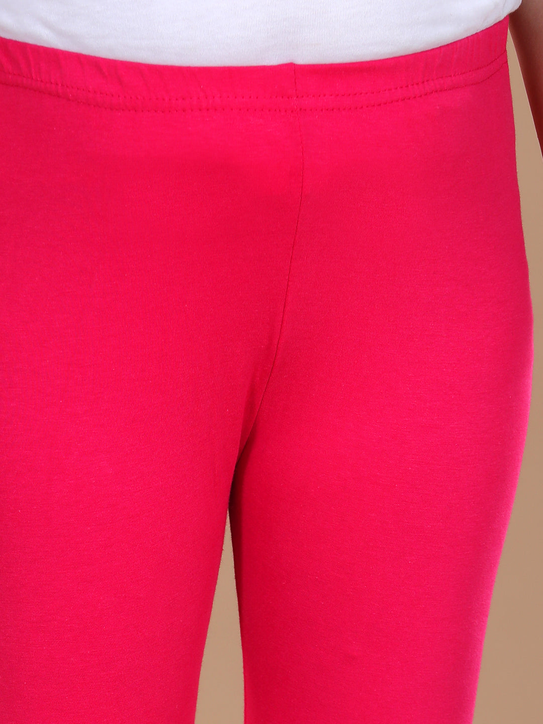 Girls Pack of 2 Solid Leggings- Blue & Fuchsia