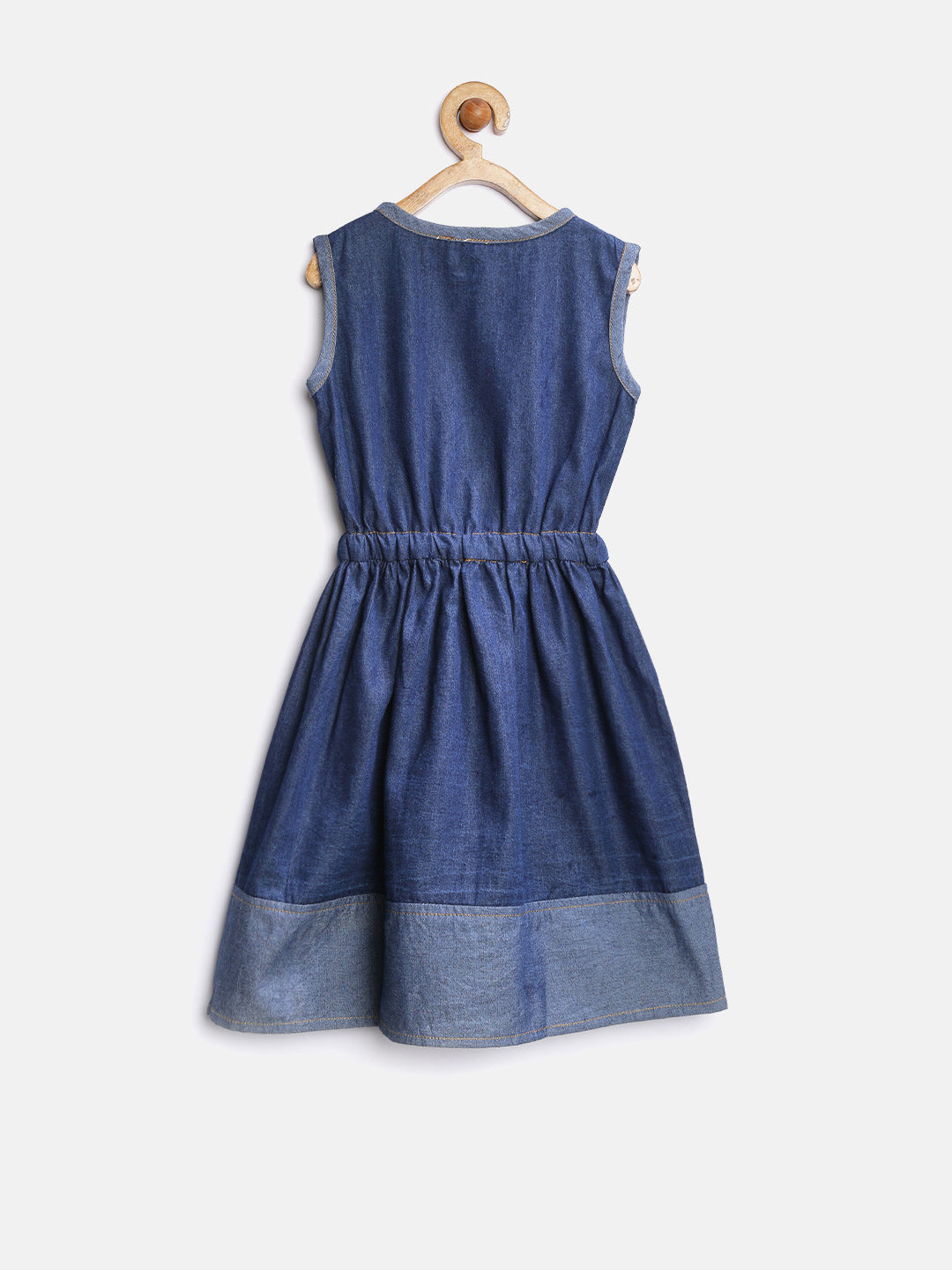 Girls Denim Dress with Bow