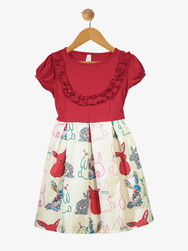 Girls Cotton Printed Dress
