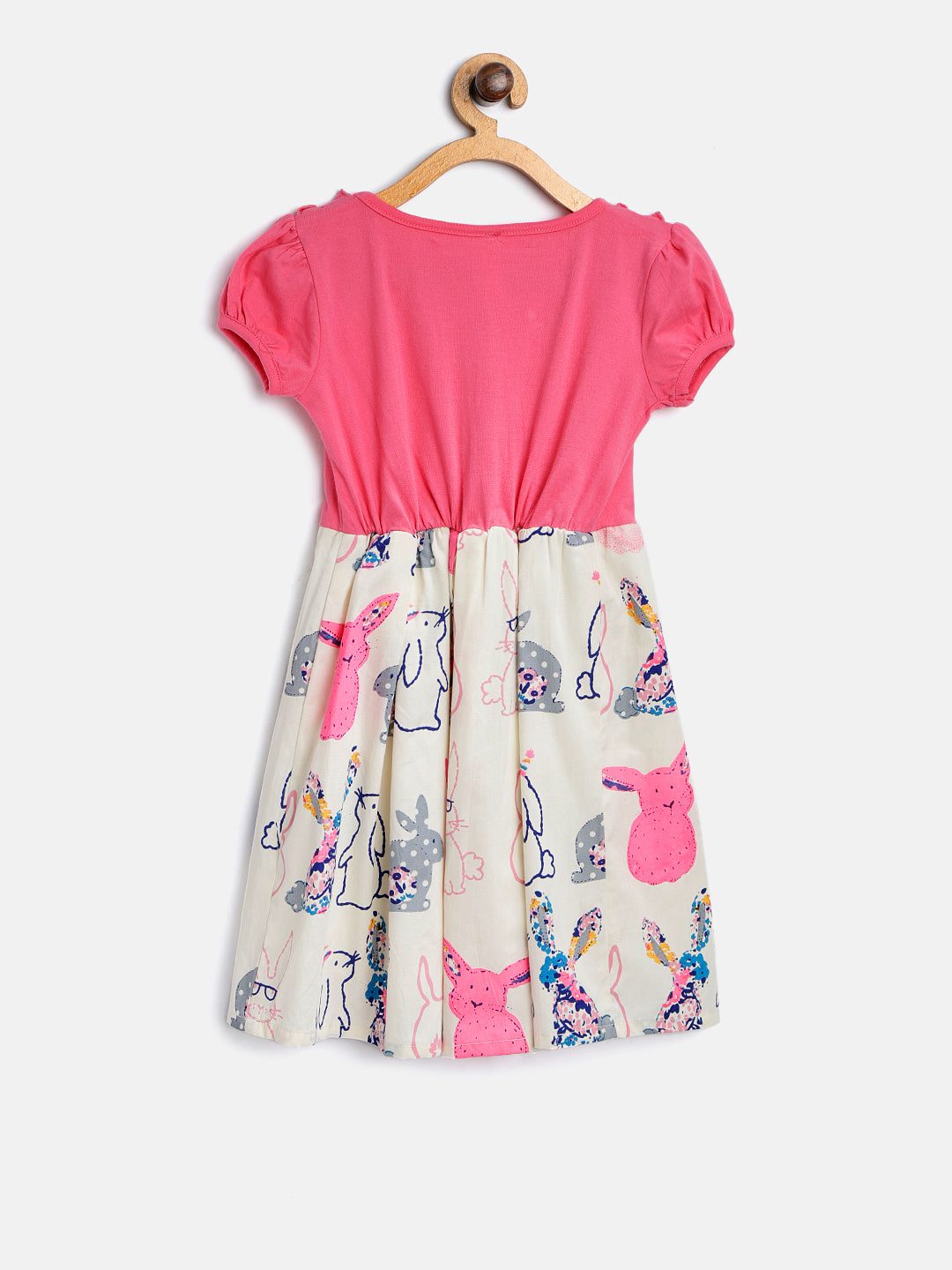 Girls Cotton Dress with Cat Print