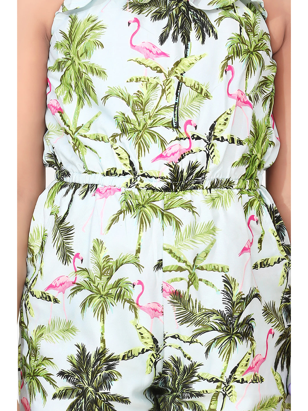 Girls Flamingo Print Jumpsuit