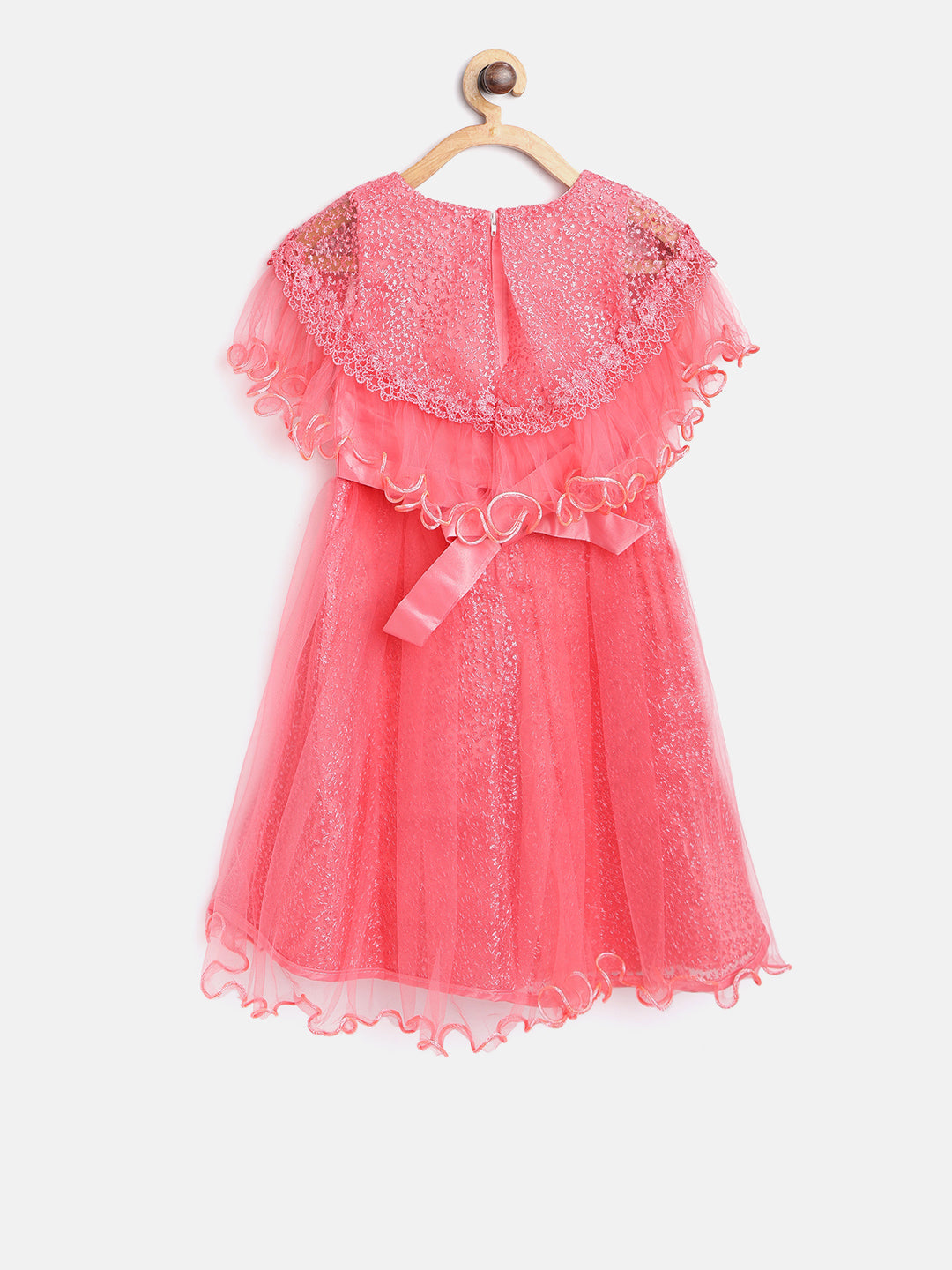 Girls Fuchsia Pink embroidered and embellished Party Dress