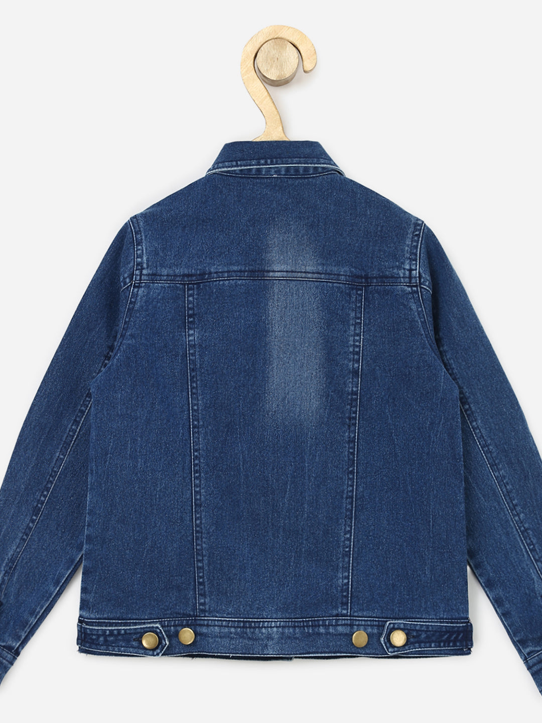 Girls Washed Blue Denim Jacket