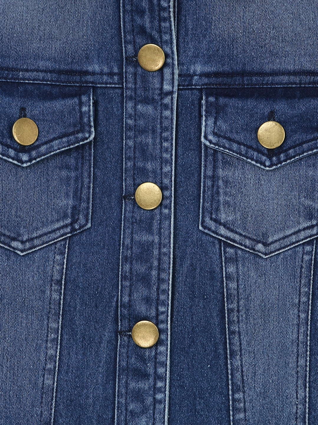 Girls Washed Blue Denim Jacket