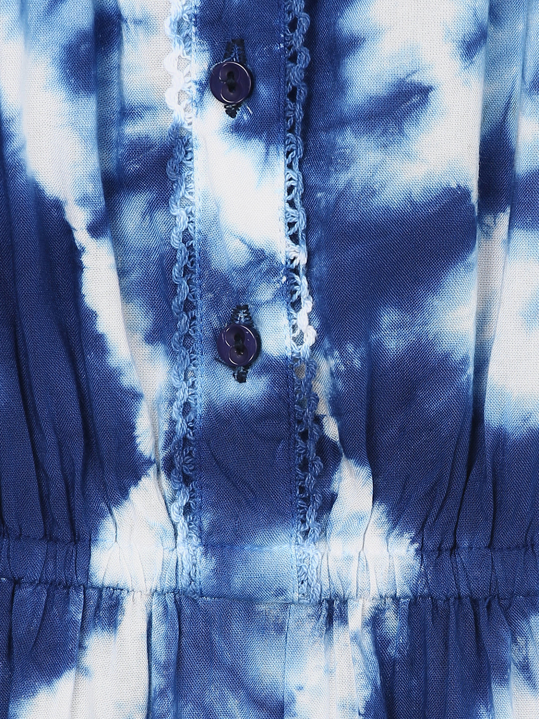 Girls Blue Tie and Dye Playsuit