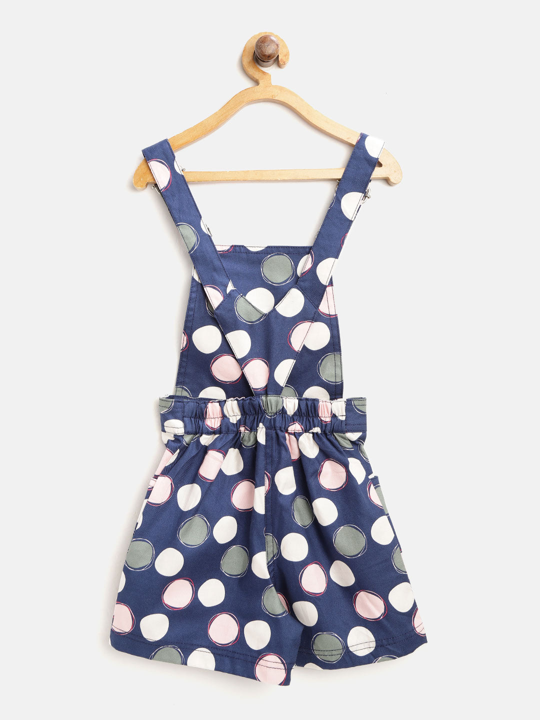 Girls Multi Colour Polka Printed Playsuit (T-Shirt not included)