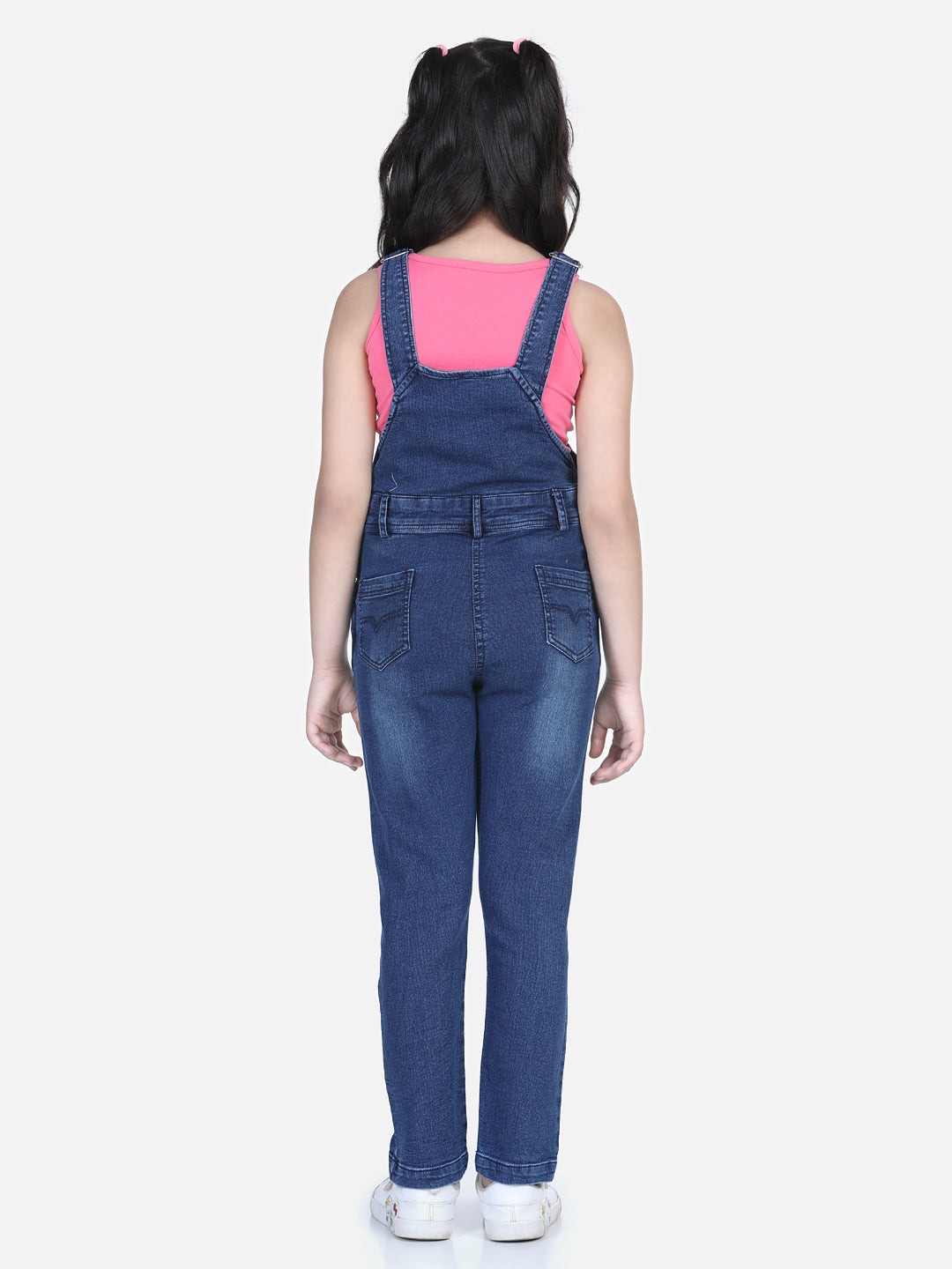 Girls Denim Dungaree with PatchWork Denim (T-Shirt not included)